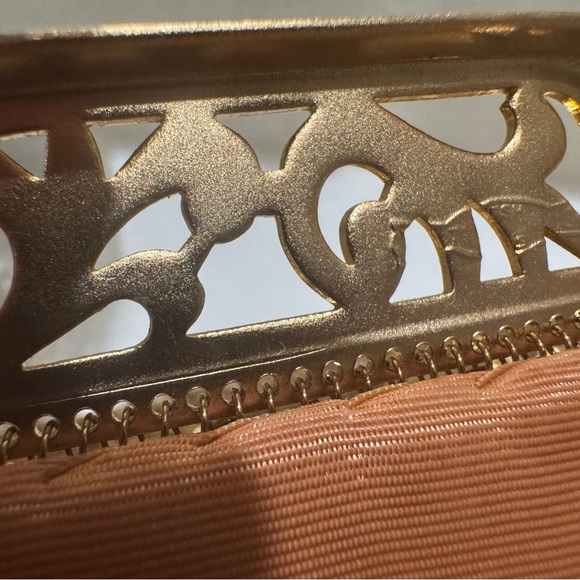 VTG 1940s Whiting‎ & Davis Gold Mesh Flapper Bag Purse | Brass Pierced Frame - Picture 9 of 11